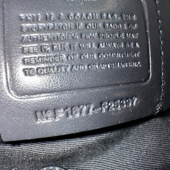 Black Coach Crossgrain Leather Satchel Tote Bag Gold Hardware Like New - Picture 10 of 11